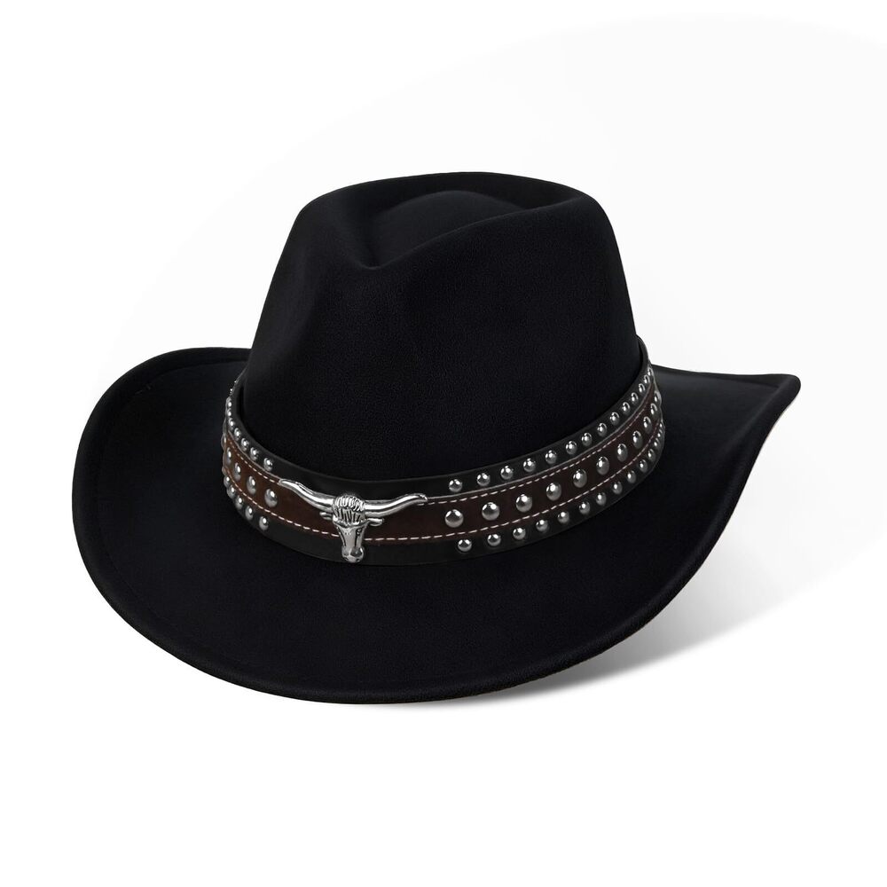 6363 Cowboy Hat and - Cowboy Hat with 2 Interchangeable Hat Bands, Wide